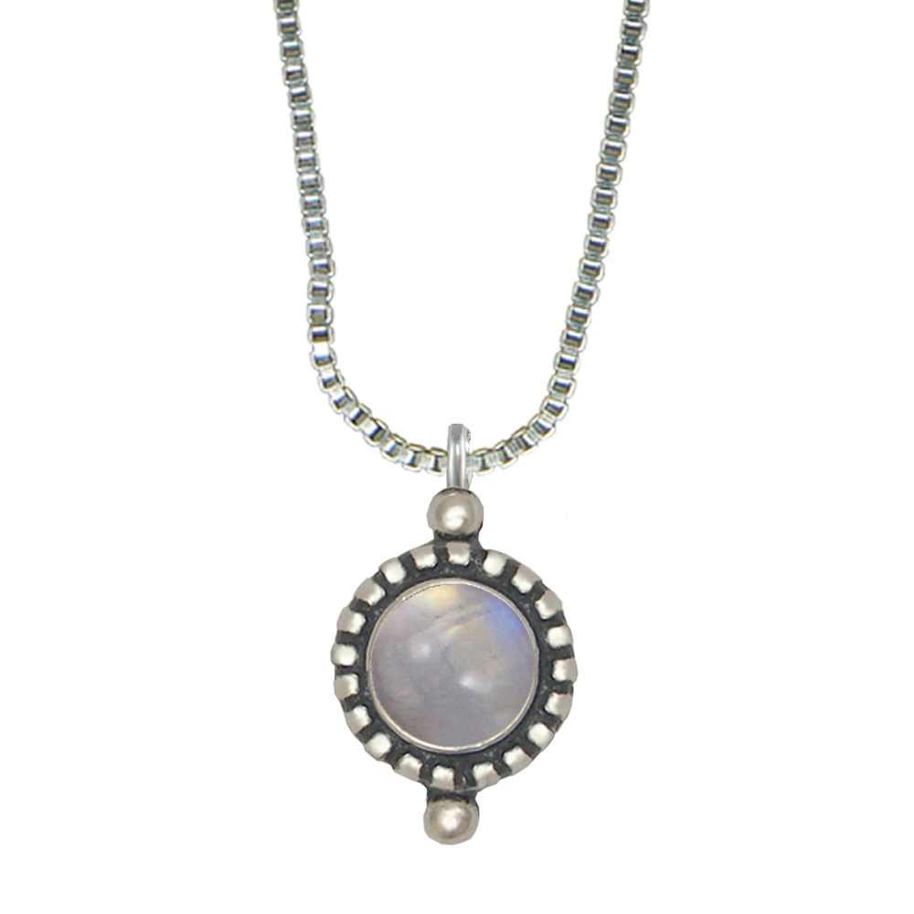 Sterling Silver Little Rainbow Moonstone Pendant Necklace